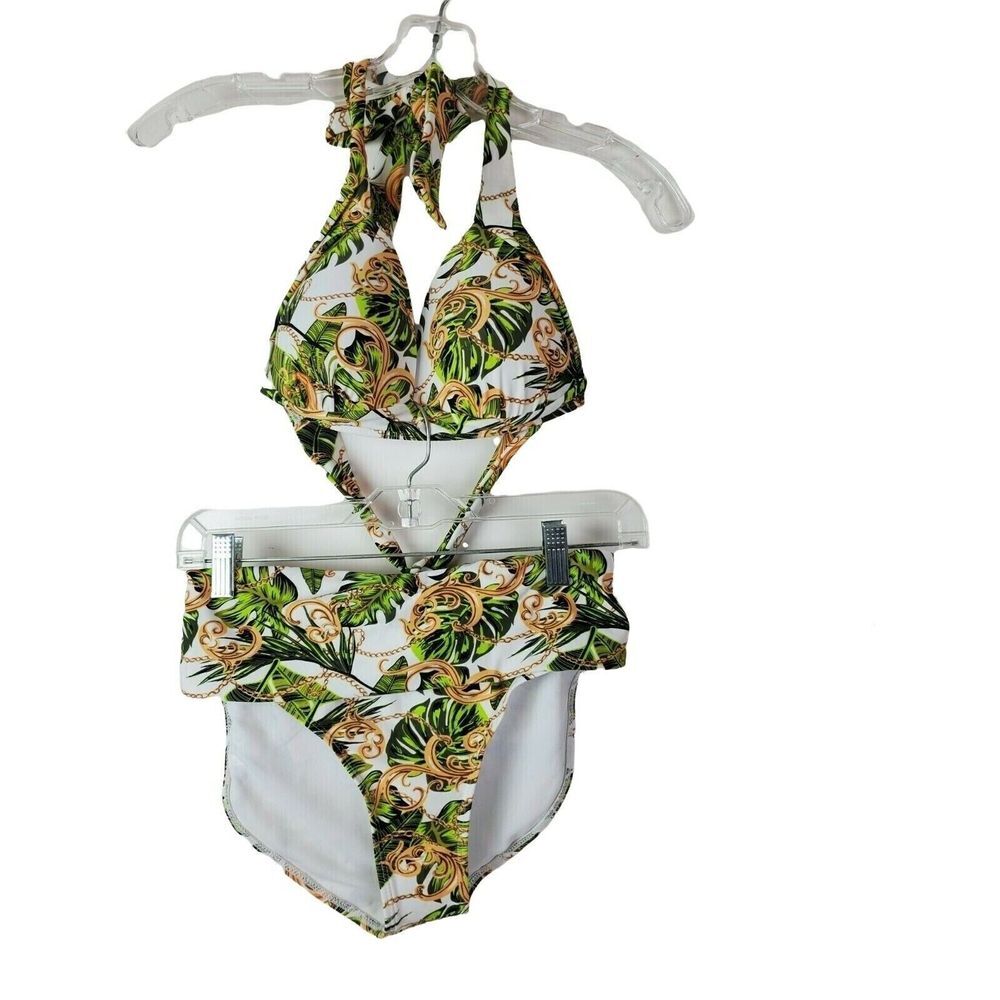 K Jordan Women's 3-Piece‎ Bikini Set Push-Up Top, Bottom & Tankini Size S